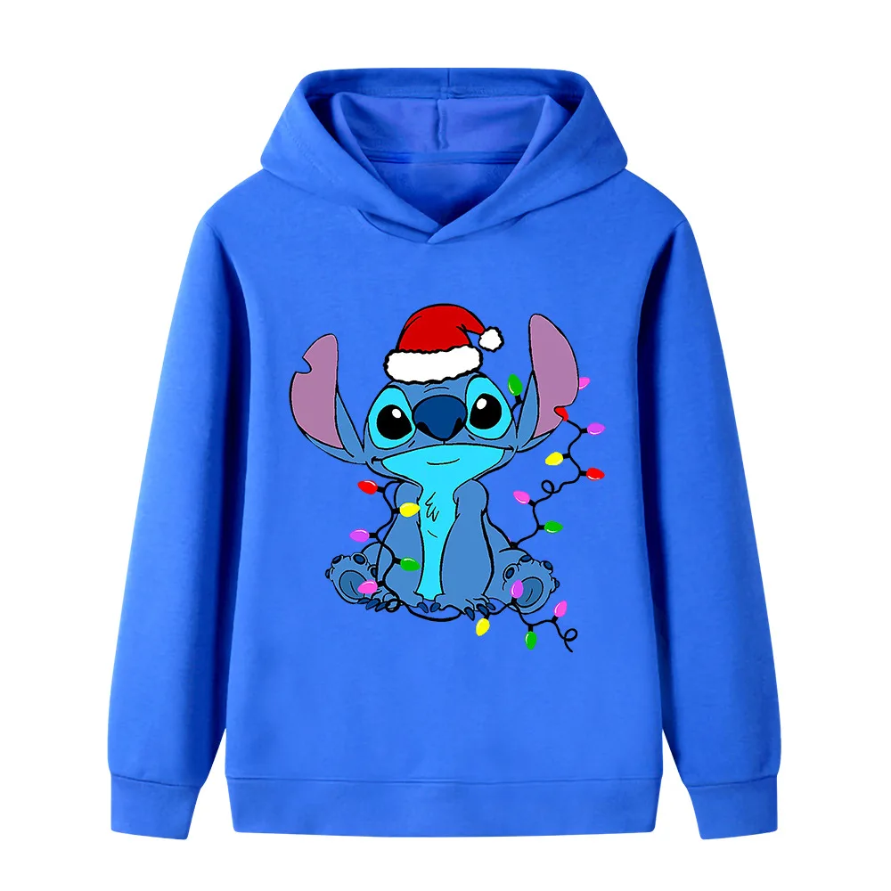 أزياء ديزني غرزة طباعة لطيف الأطفال مقنعين البلوز صبي فتاة الخريف الشتاء اليومية في الهواء الطلق ملابس رياضية فضفاضة دافئة غير رسمية #3