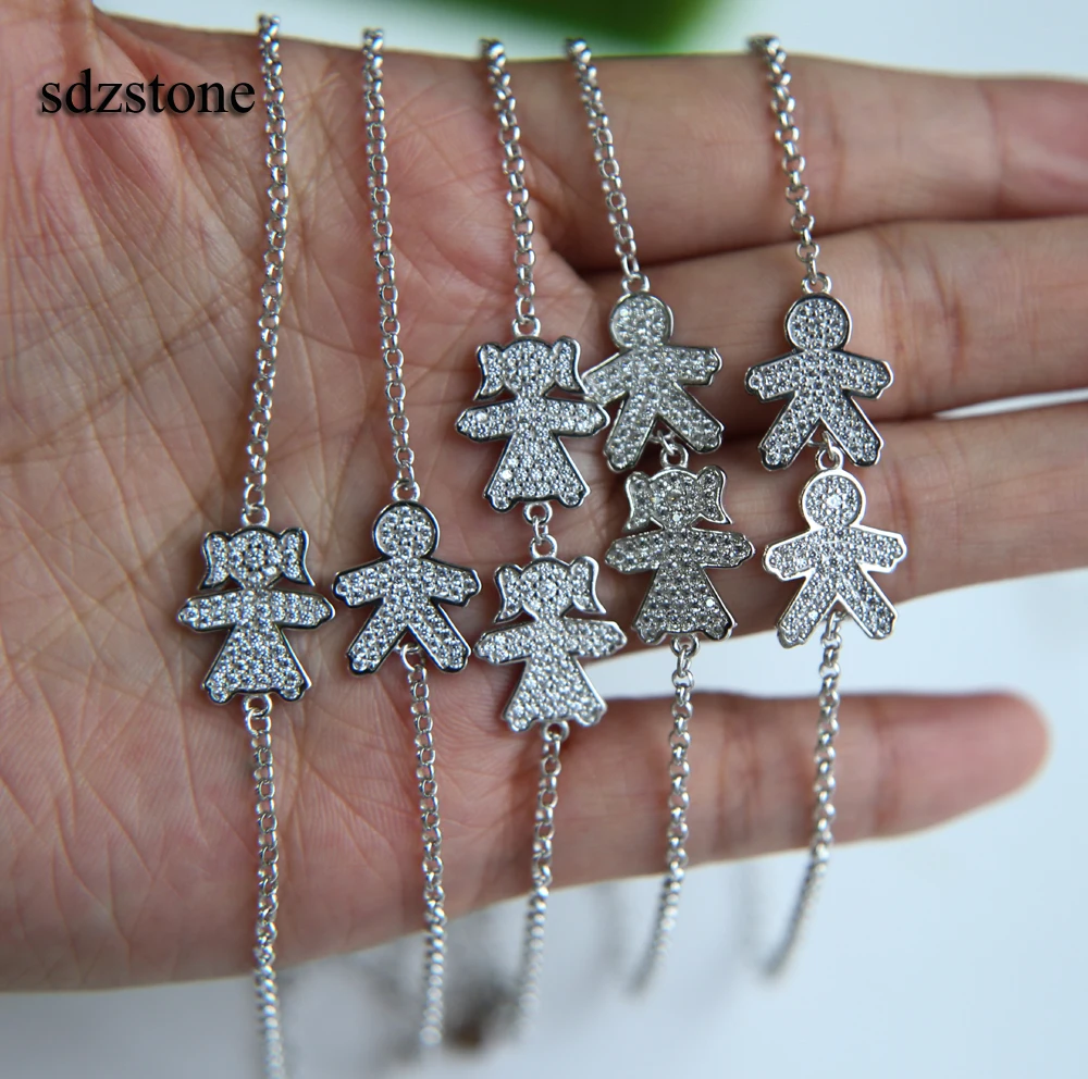 NEW Jewelry Hot 100% 925 Sterling Silver Boy And Girl Silver Chain stamp 925 bracelet for men women