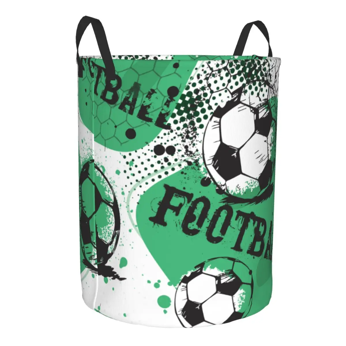 Laundry Basket Abstract Football Grunge Urban Pattern Cloth Folding Dirty Clothes Toys Storage Bucket Household Storage Basket