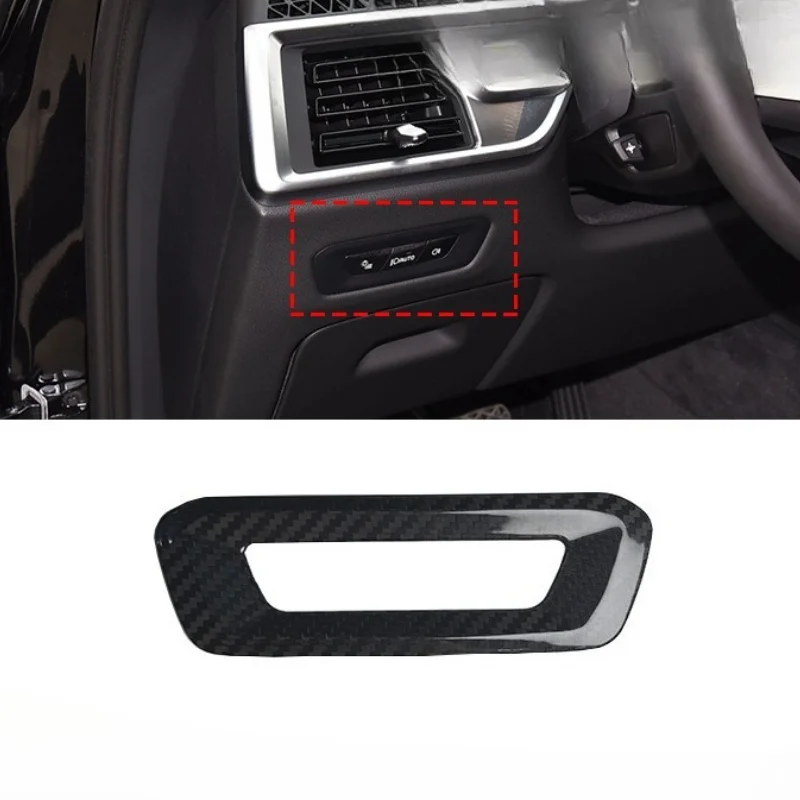 

Для BMW X5 X6 2023-2024 настоящая сухая рамка переключателя фар из углеродного волокна, автомобильное украшение интерьера, модификация, аксессуары