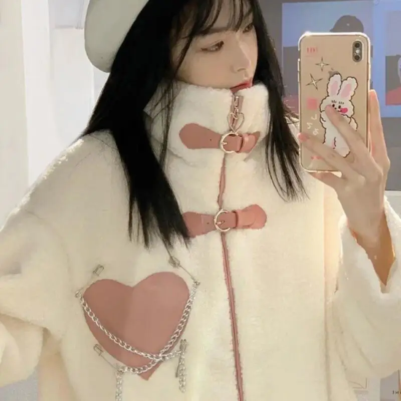 2026 mujeres Otoño Invierno nuevo estilo Stand Collar estilo occidental Casual Comfortcoat moda suelta cálida Chaqueta de algodón grueso sin terciopelo