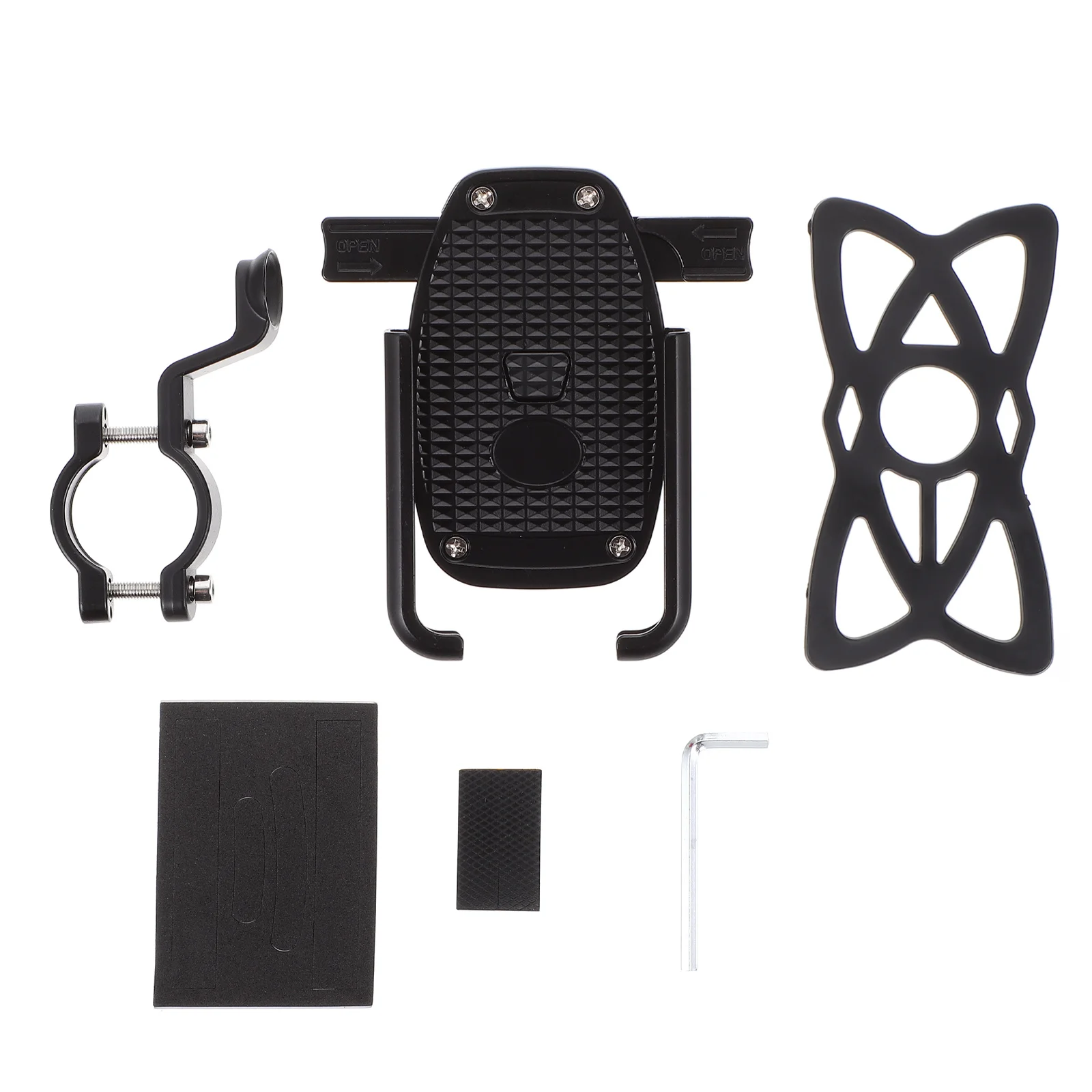 

1Pcs Adjustable Bike Phone Holder Universal Motorcycle Phone Mount Two Claw Grip Handlebar 360 Rotation Anti Skid Navigation