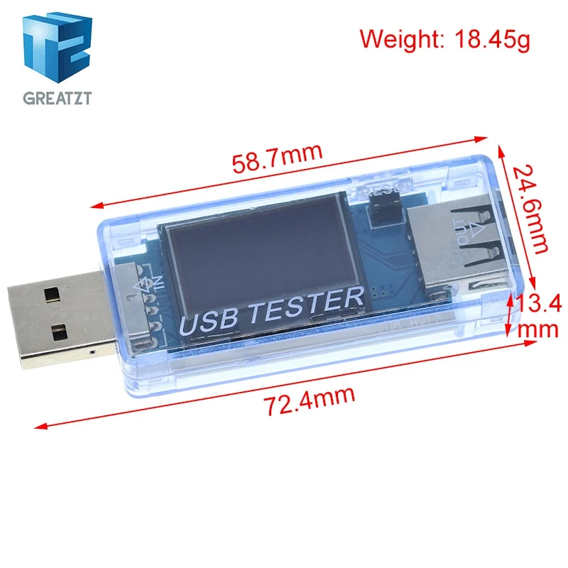 8 in1 QC2.0 QC3.0 4-30V 5A Voltmeter Ammeter Electrical Energy Power Supply Capacity Voltage Current Meter USB Tester Monitor