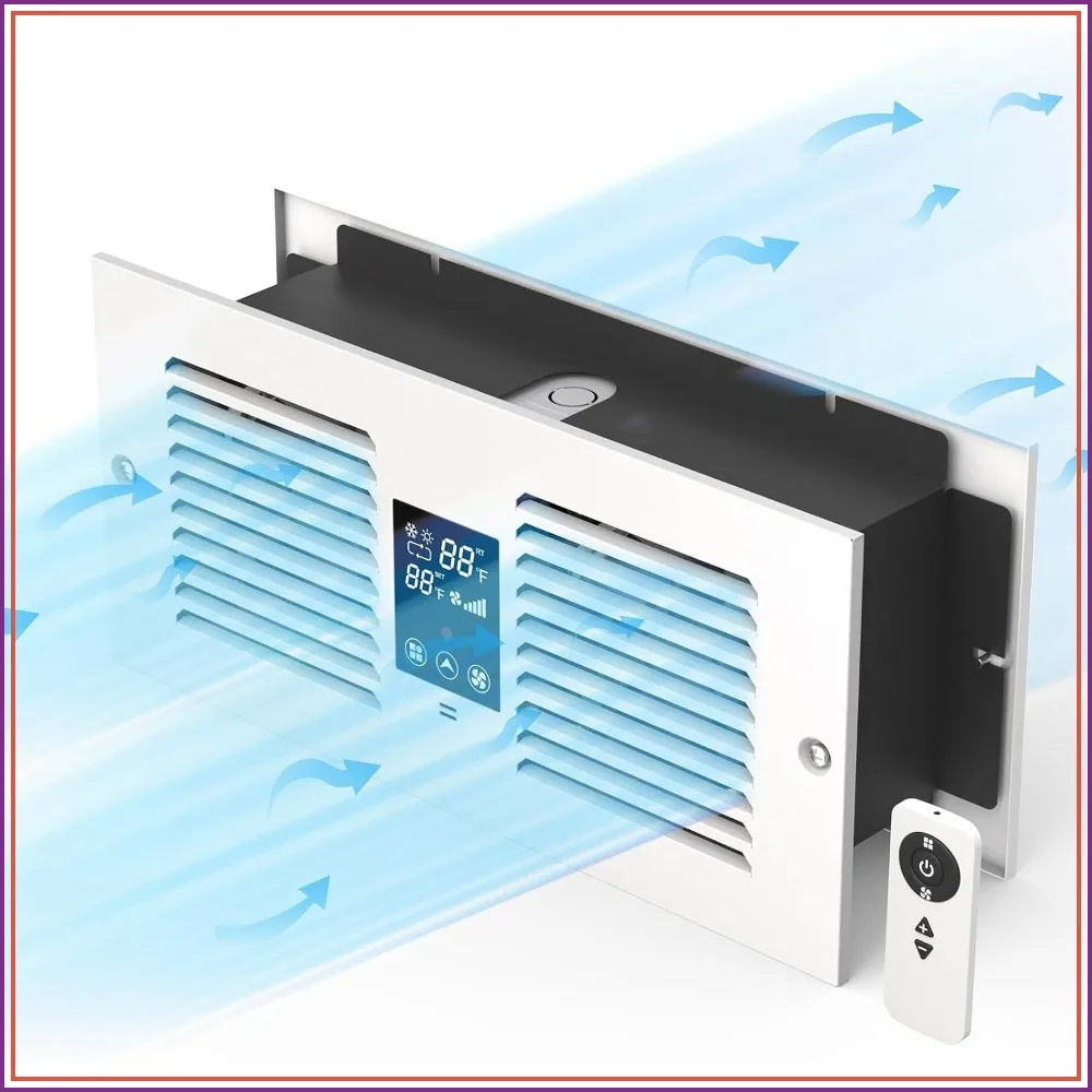 

Room to Room Fan with Remote, 300CFM Through Wall Vent Fan, 5-Speed, Temp Control, for Kitchen/Laundry