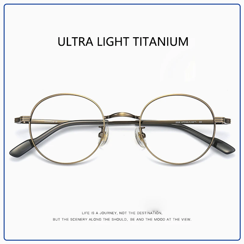 Small Size Retro Vintage Glasses Fashion Ultra Light Titanium Eyewear Myopia Optical Prescription Eyeglasses Frame Man Woman