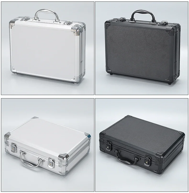 Aluminum alloy portable storage password box with lock toolbox, official document A4  magnetic lamp packaging