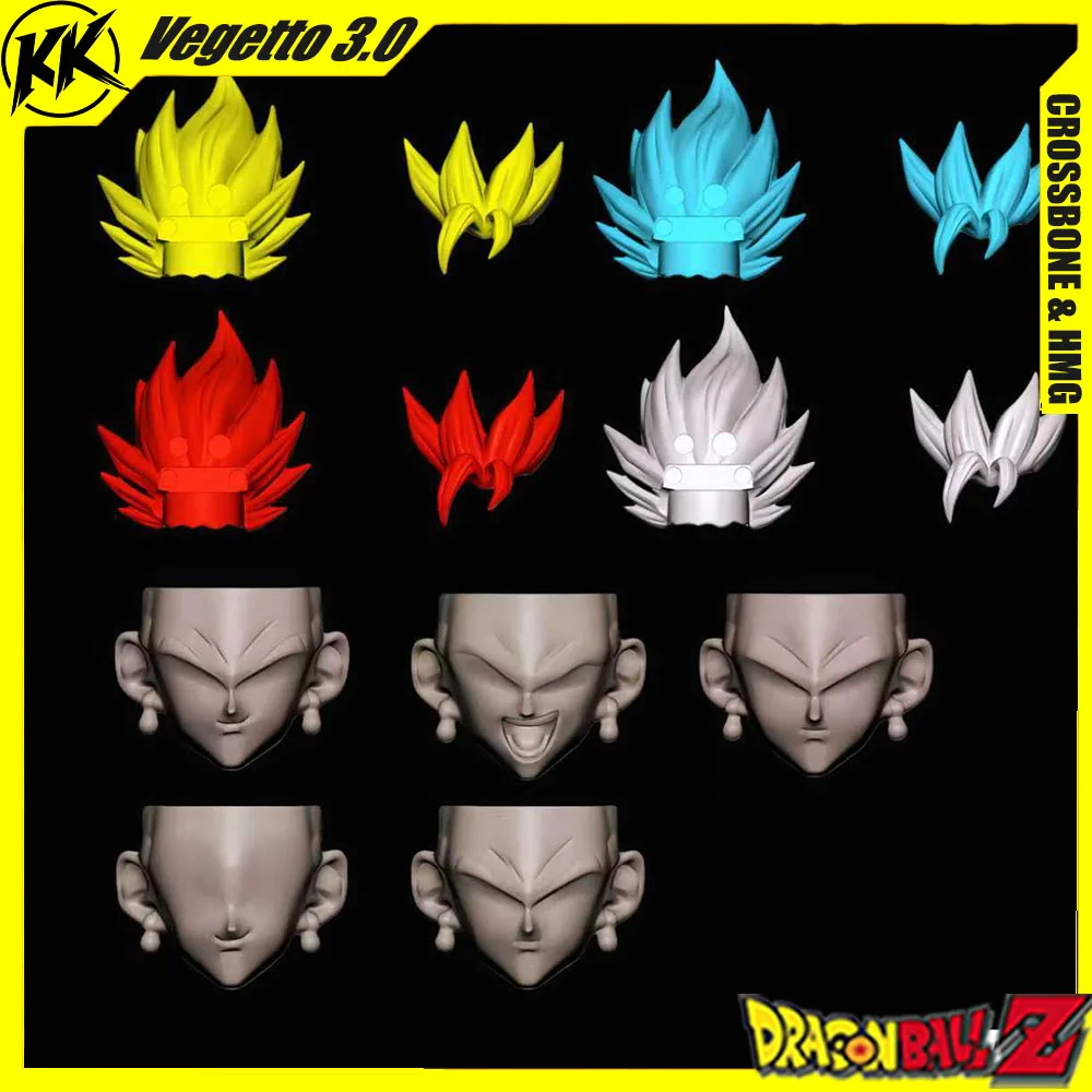 

New CROSSBONE & HMG Dragon Ball Head Accessory Kit Anime Figure Applicable To SHF Vegetto 3.0 Body Collection HMG Heads Gift Toy