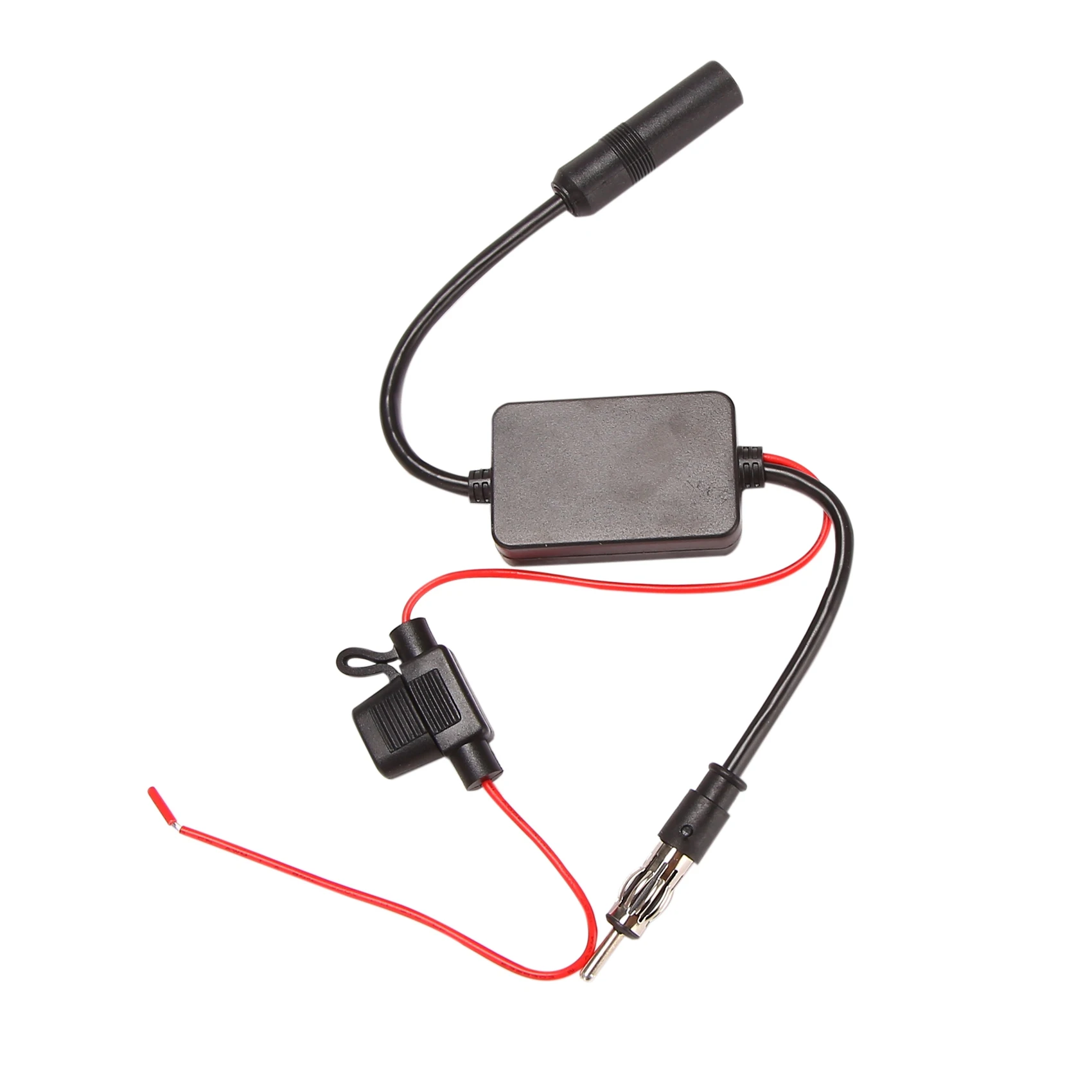 Hot-For Universal 12V Auto Car Radio FM Antenna Signal Amp Amplifier Booster For Marine Car Vehicle Boat 330Mm FM Amplifier