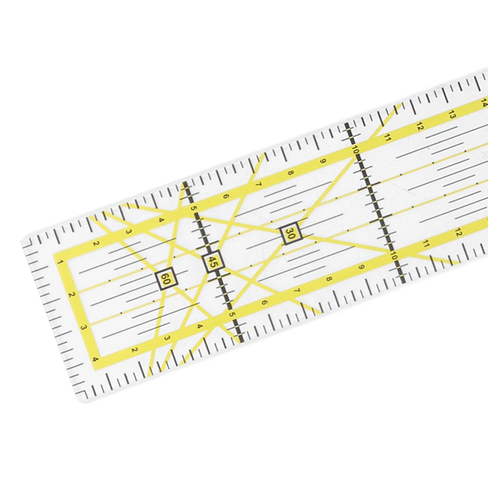 New Acrylic Quilting Ruler Yellow 5x30cm Patchwork Ruler Fabric Cutting Ruler Patchwork Sewing