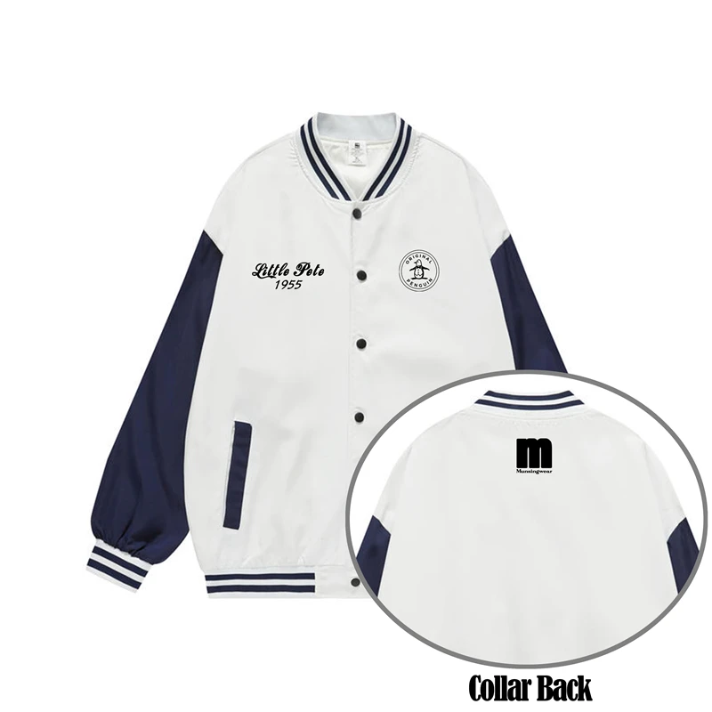 Color Blocked Fashionable Men&women\'s Jackets M-3XL Pocket Clothes Harajuku Warm Baseball Jacket Fashionable Oversized Jacket