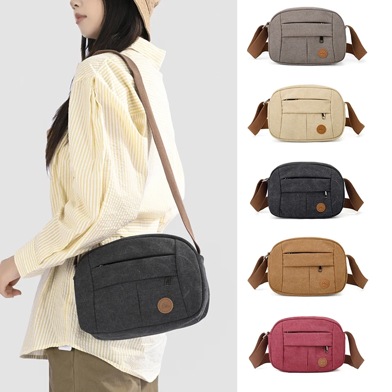 

Tiptoegirls Vintage Canvas Crossbody Bag for Women Casual Durable Shoulder Sling Bag for Daily Use Travel 2026 Summer Small Bag