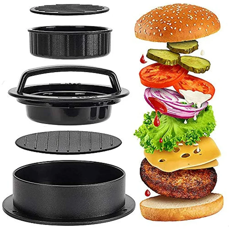 

DIY Meat Compactor Manual Hamburger Meat Pie Rice Ball Pressing Mold Plastic Hamburg Meat Press Tool Set Kitchen Accessories