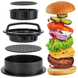 DIY Meat Compactor Manual Hamburger Meat Pie Rice Ball Pressing Mold Plastic Hamburg Meat Press Tool Set Kitchen Accessories