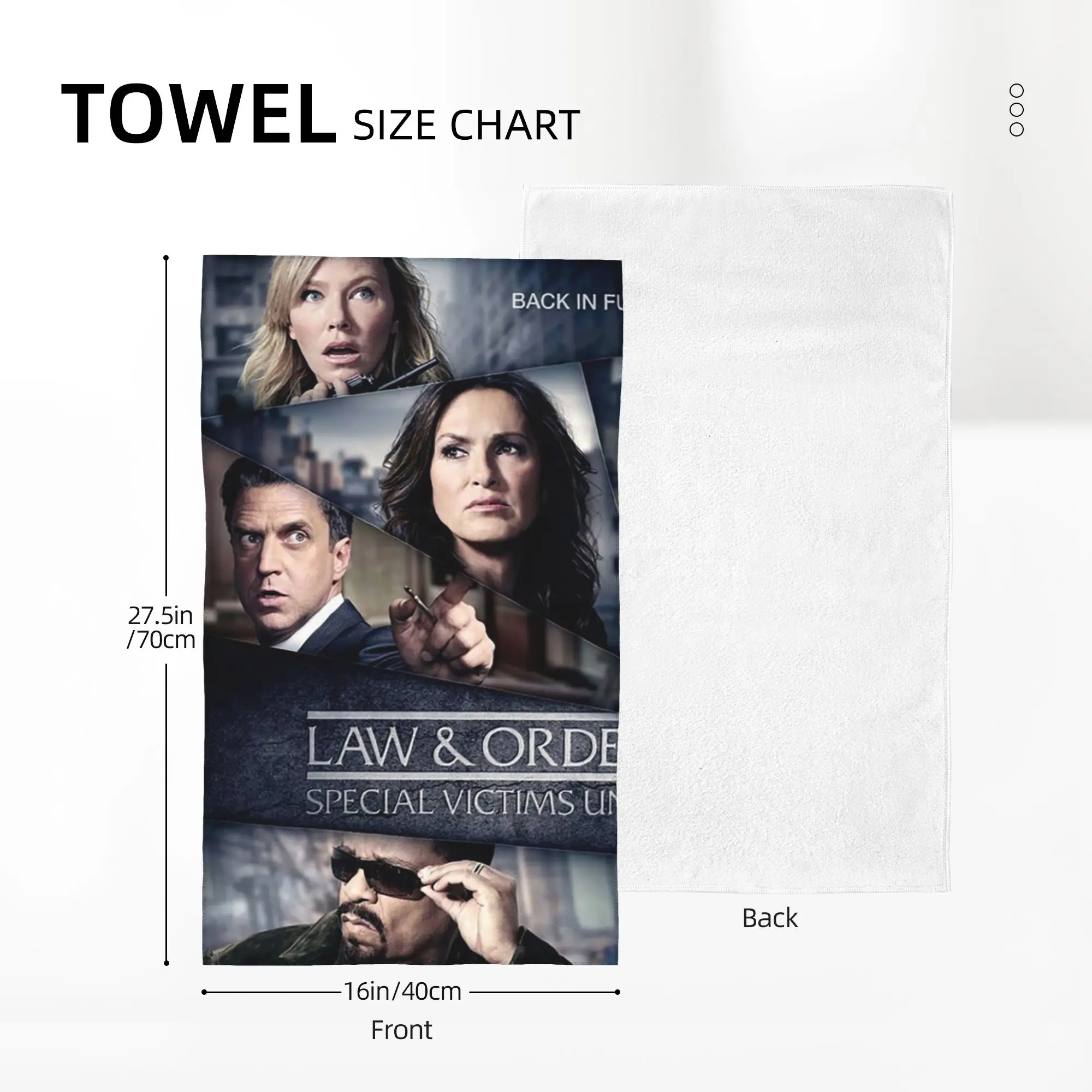 Custom SVU Back in Full Force Soft Face Towel Quick Dry Pool Bath Cotton Towels Breathable