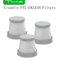 Original Cleanfly FV2 FV3 Filters COCLEAN Car Handheld Vacuum Filters Spare Part Pack Kits HEPA Filter home Floor Cleaning Brush