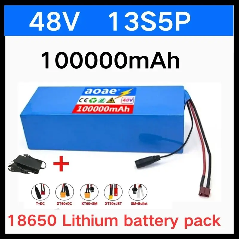 

The New 48V 100ah Electric Vehicle Lithium 13S5P Battery Pack Is Suitable for Electric Scooter Mountain Bike 250-1000w