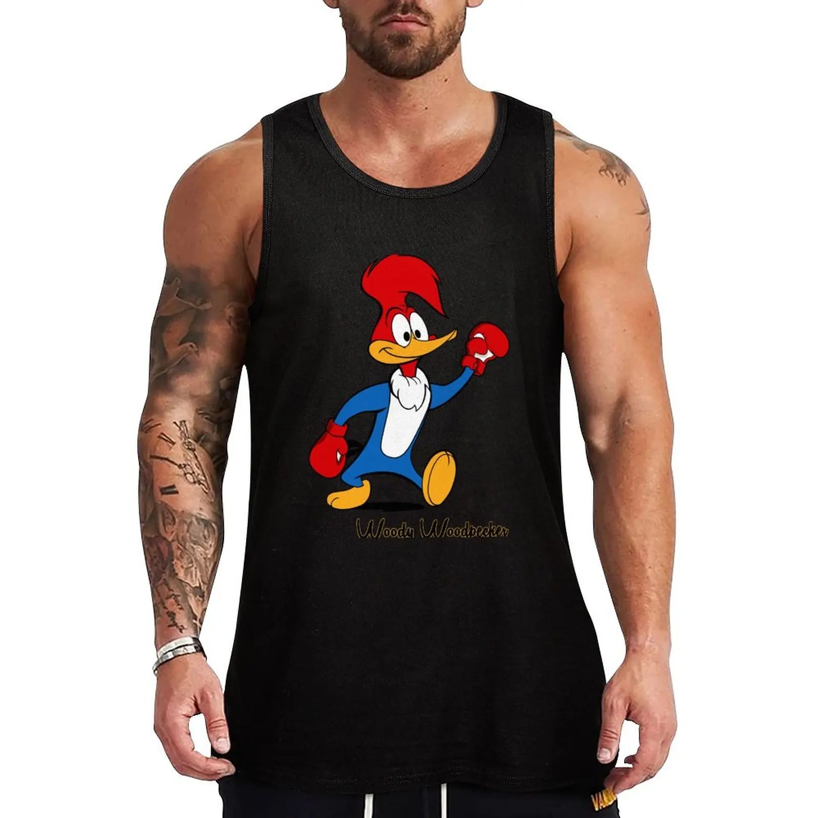 

Woody Woodpecker боксерская майка спортивная одежда для мужчин жилет мужская рубашка без рукавов мужская
