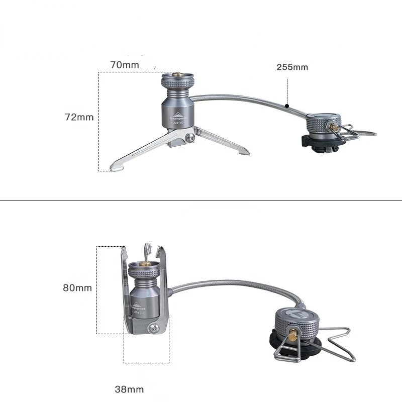 Rocket Stove Bracket Adapter Gas Lamp Stove Rack Long Gas Integrated Furnace with Valve Extension Tripod Butanes Canister New