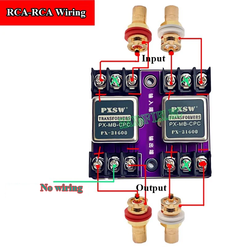 Balanced and Unbalanced Conversion Audio Isolator PX-21608 Permalloy Audio Isolation Transformer 600:600 20Hz-20KHz