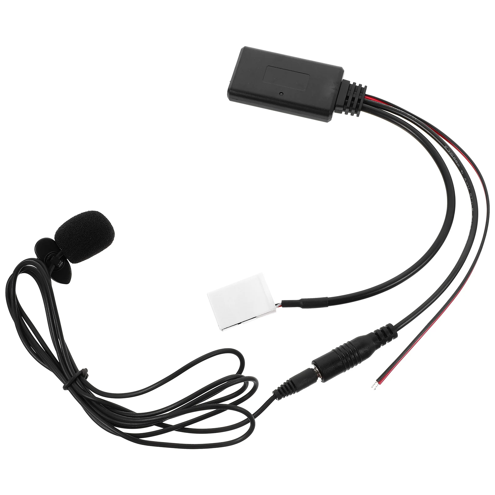 

1 set Adapter Audio Receiver Abs Plug Play Wireless Device For Car Stereo Hands-Free Calling Voice Control Durable
