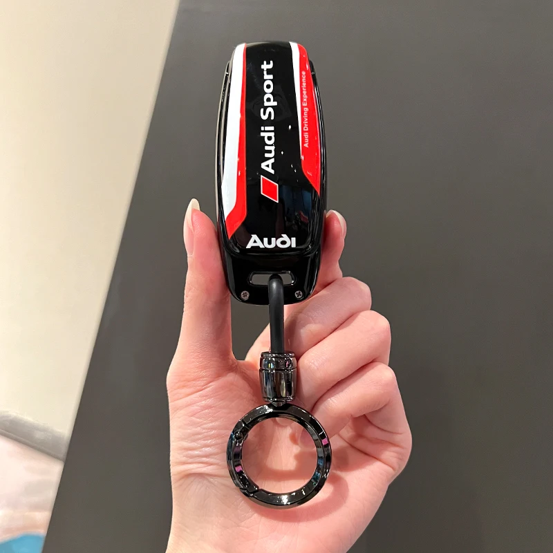 Soft ASB Car Smart Key Case Cover For Audi A6 A7 A8 E-tron Q5 Q8 C8 D5 Auto Styling Protection Shell Holder Accessories - view 4