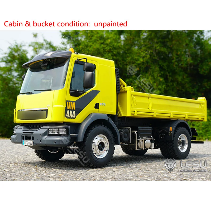 

LESU 1/14 VM 4x4 RC Hydraulic Dumper Tipper Truck Model Light Sound System Outdoor Toys Gift TH20393