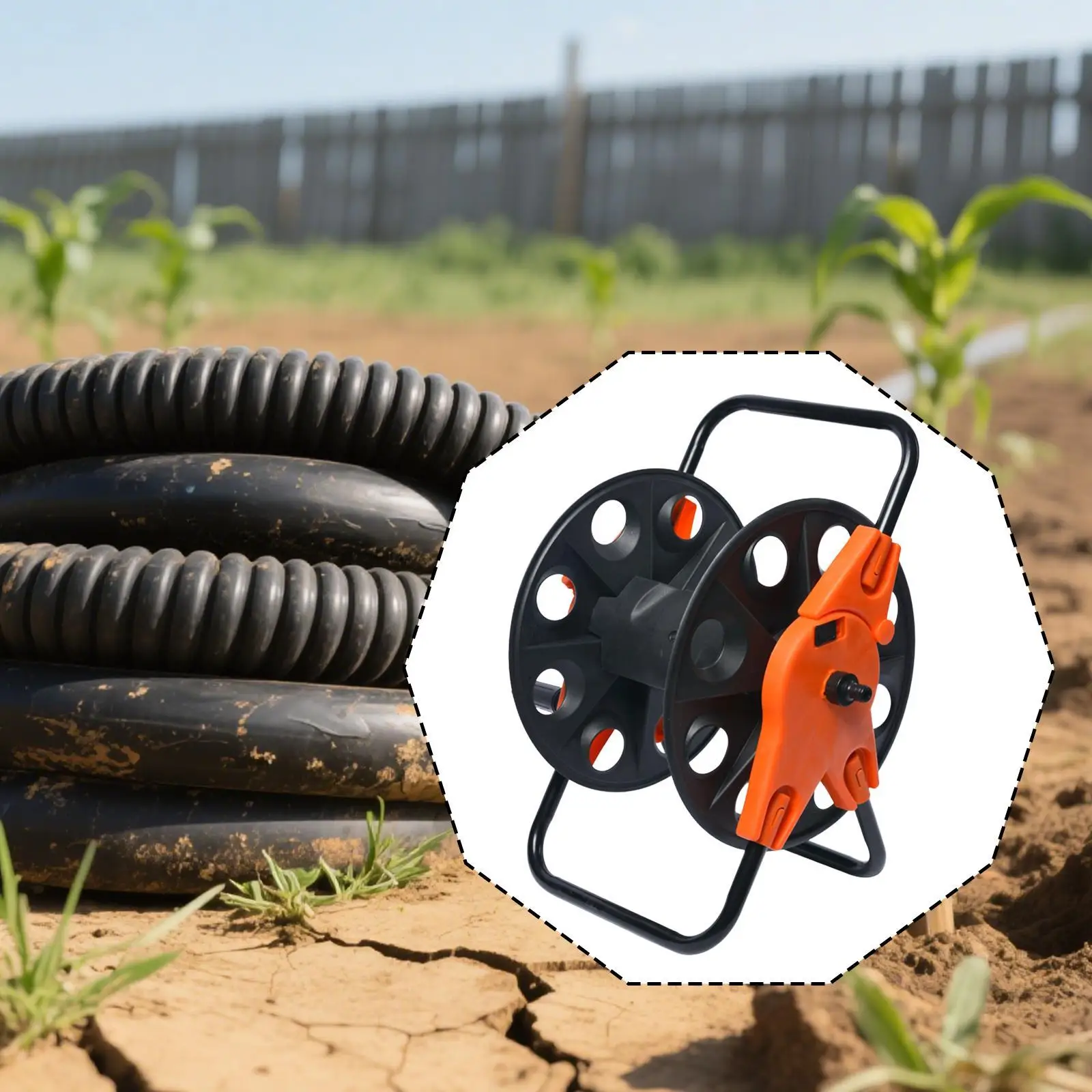 

Garden Water Hose Cart Heavy Duty Versatile Garden Water Hose Holder for Outside Mobile Outdoor Planting Backyard Lawn Yard