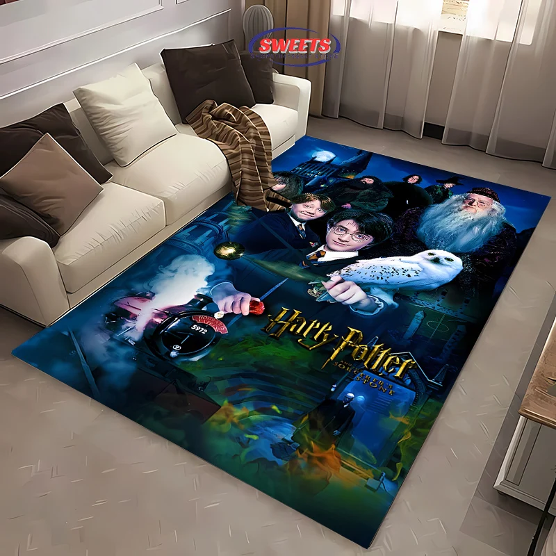 New To Harry Potter Poster Carpet! Beautify The Space, Add Soft and Comfortable, Living Room Bedroom Office Area Can Be Used Mat