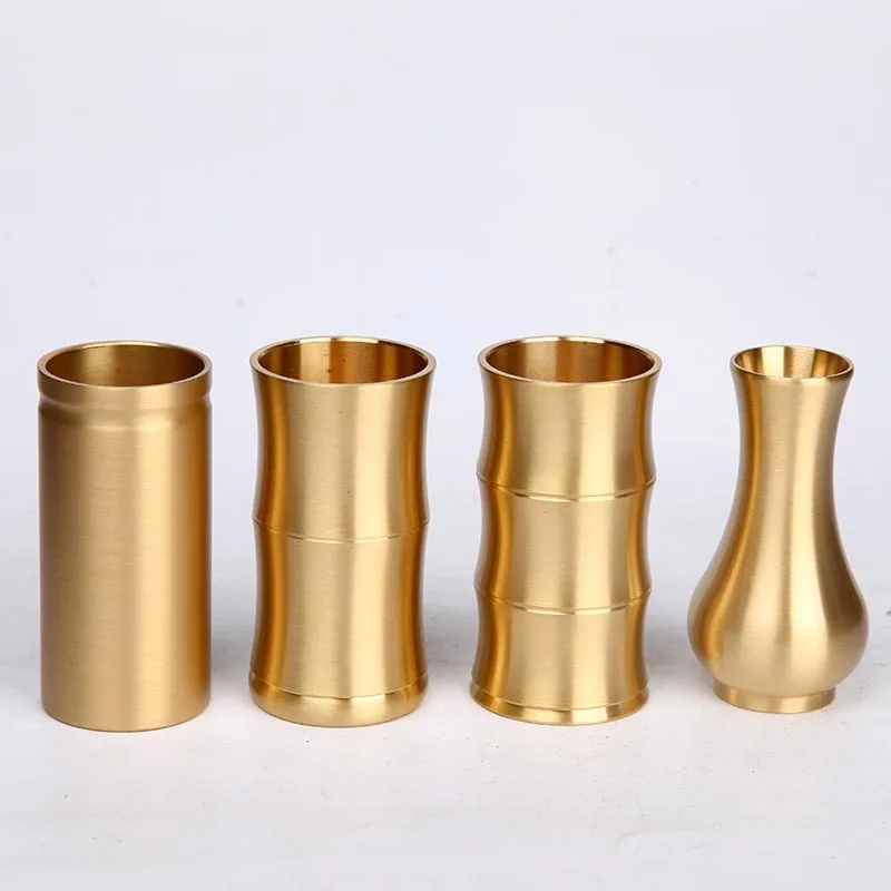Pure Copper Incense Burner Storage Bottle Small Incense Powder Incense Pellet Agarwood Seven-piece Tool Set Small Flower Vase