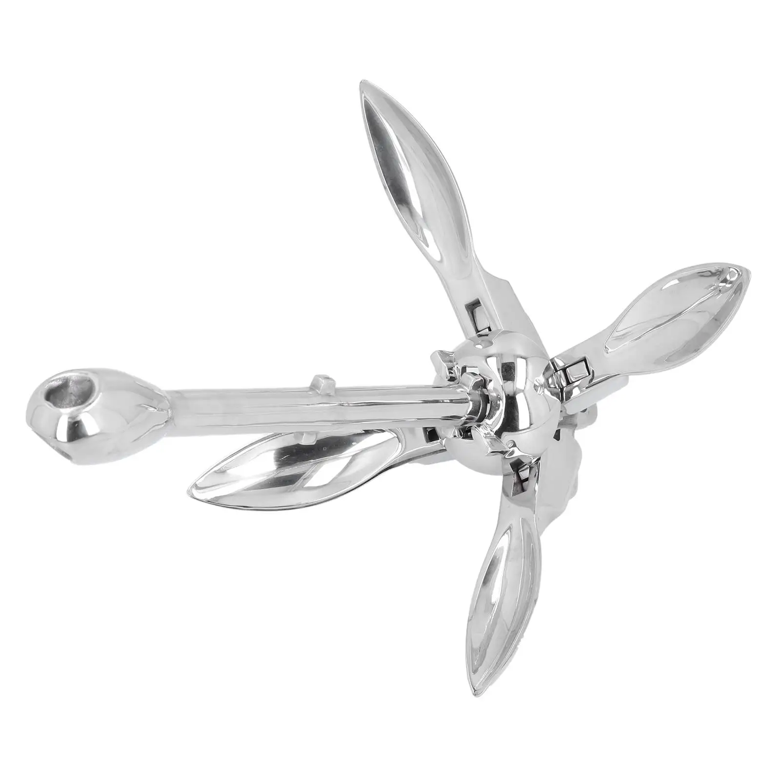 7lbs Foldable Grapnel Anchor - 316 Stainless Steel for marine Accessory for Boat & Yacht