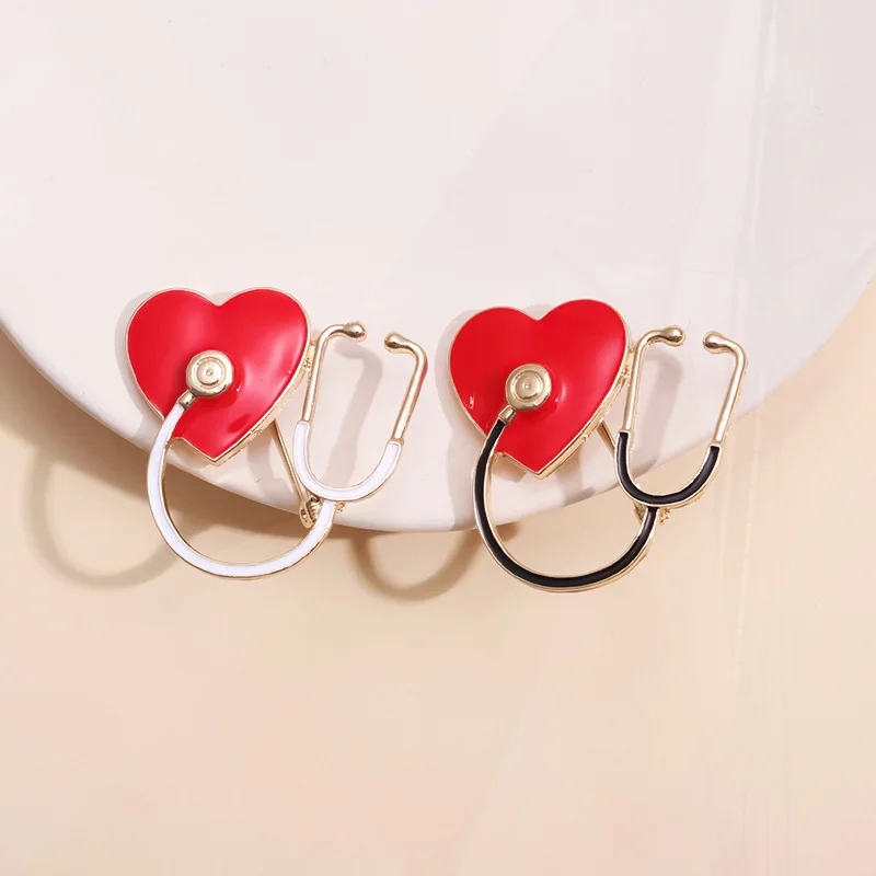 Lapel Pins Custom Cartoon Badges Graduation Gift for Students Stethoscope Collection Enamel  Brooch Doctor Nurse Medical Pin