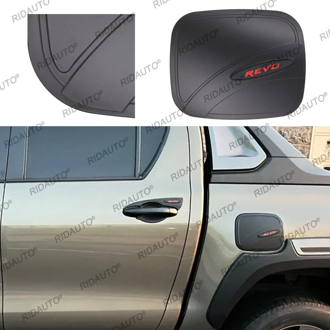 Protection Exterior Fuel Tank Cover Matte Black ABS Gas Cover Auto Accessory Fit For Toyota Hilux Revo Accessories 2015 -2023