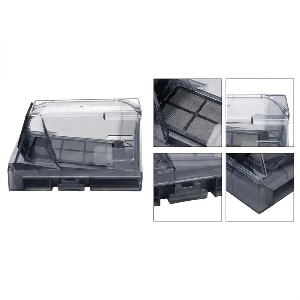 Replacement Dustbin for Ecovacs T90PRO/X12 Robot Vacuum Transparent Design with Anti-Clog Channel and One-Click Emptying