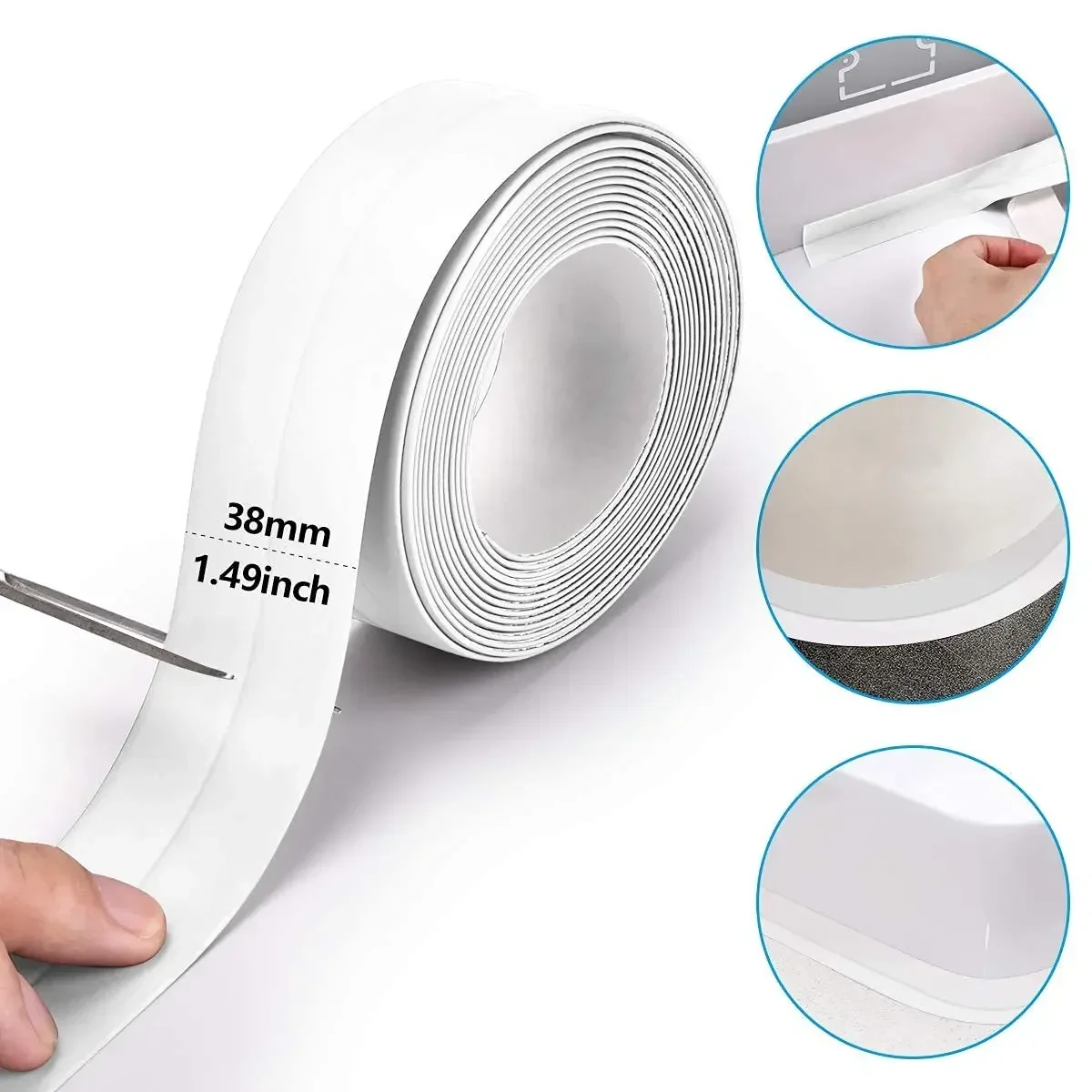 Bathroom And Kitchen Caulk Sealing Tape Self Adhesive Waterproof Mildew Proof Sticker Sink Toilet Bathtub Edge Corner Sealant