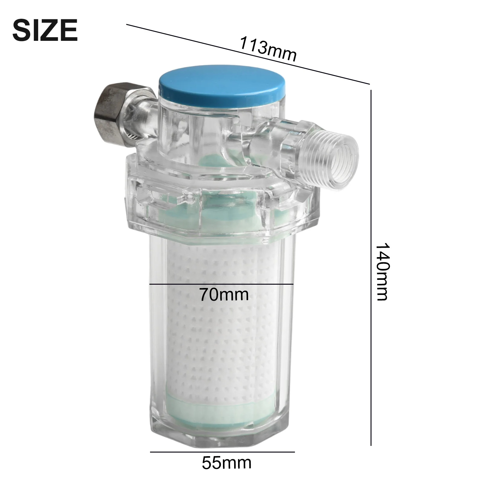 Built-in Pp Filter Water Purifier Shower Water Small To Impurity For Washing Machine Water Heater Shower PP Cotton