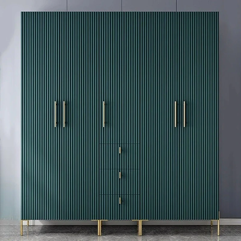 Large Capacity Wardrobe Small Apartment European Green Wardrobe Household Luxury Vestidores De Armario Abiertos Ropero Furniture