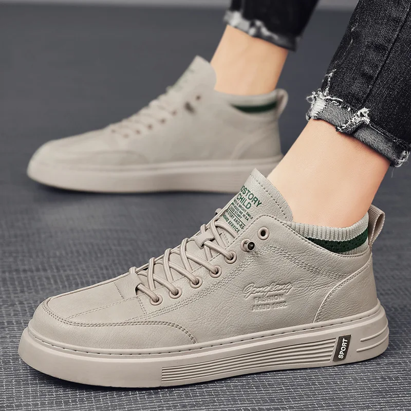 Herenschoenen Lente Herfst Heren Casual Schoenen Koreaanse Versie Trend Veelzijdige Board Schoenen Kleine Witte Trendy Schoenen Zapatos Hombre