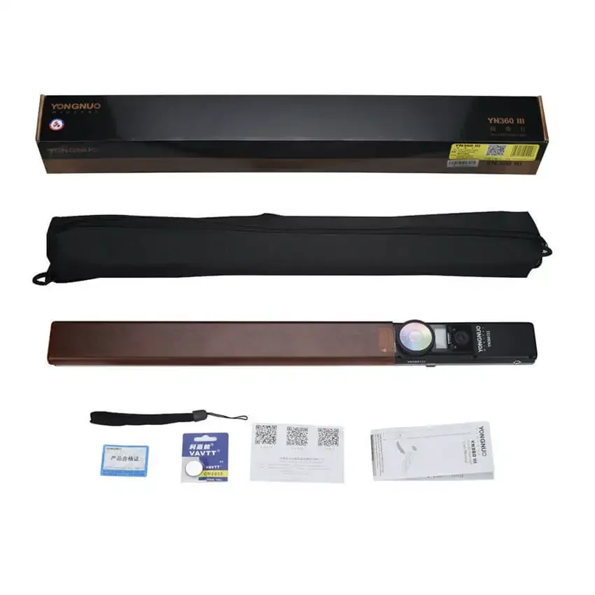 2026 In stock YONGNUO YN360 III YN360III Handheld LED Video Light Touch Adjusting Bi-color 3200k to 5500k RGB Color Temperature