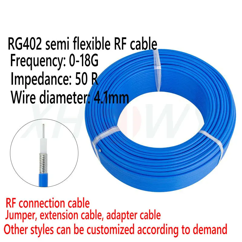

RG402 RF coaxial cable SFX-50-3 shielded wire semi flexible wire LX-50-141 RG402 semi flexible wire