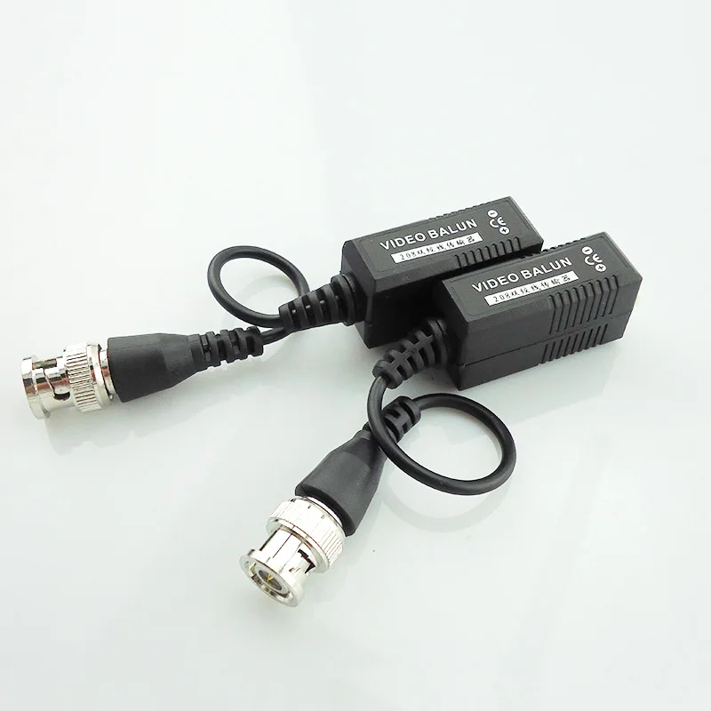 2pcs/1 Pair Cctv Video Balun Twisted Video Transceiver Utp Bnc Balun 2000Ft With Bnc Cable BNC Connector for Security Camera C6