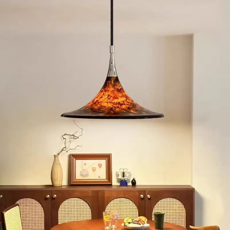 

Dining room chandelier lifting retro painted living room island desk study design telescopic lamp