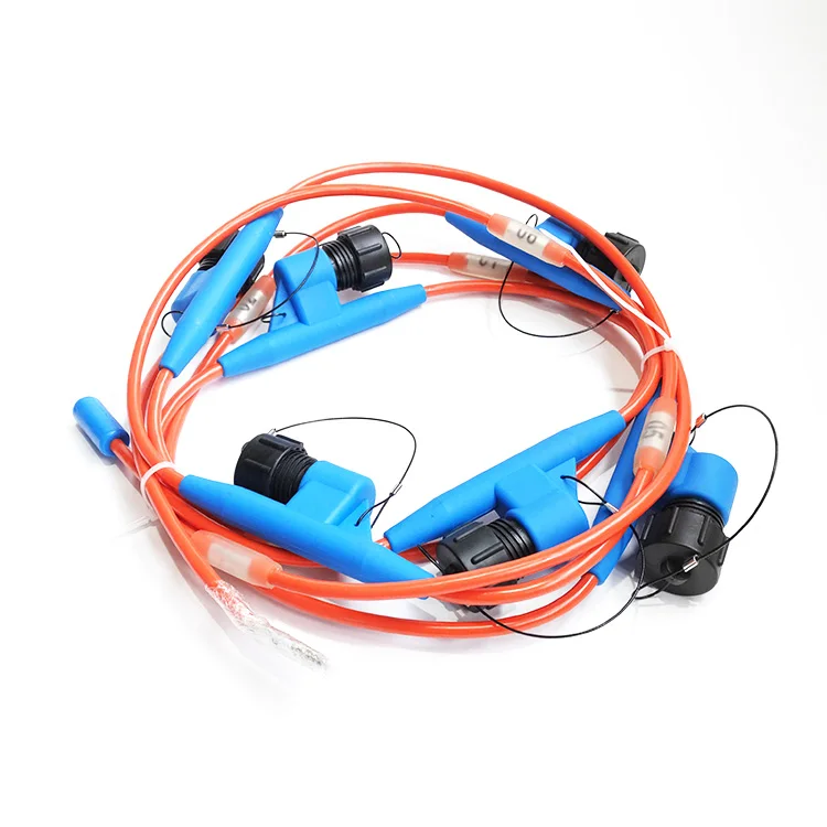6 Channels Seismic C  le with KCK Female Connector Take-out Without Connector Interval 0.8 Meters