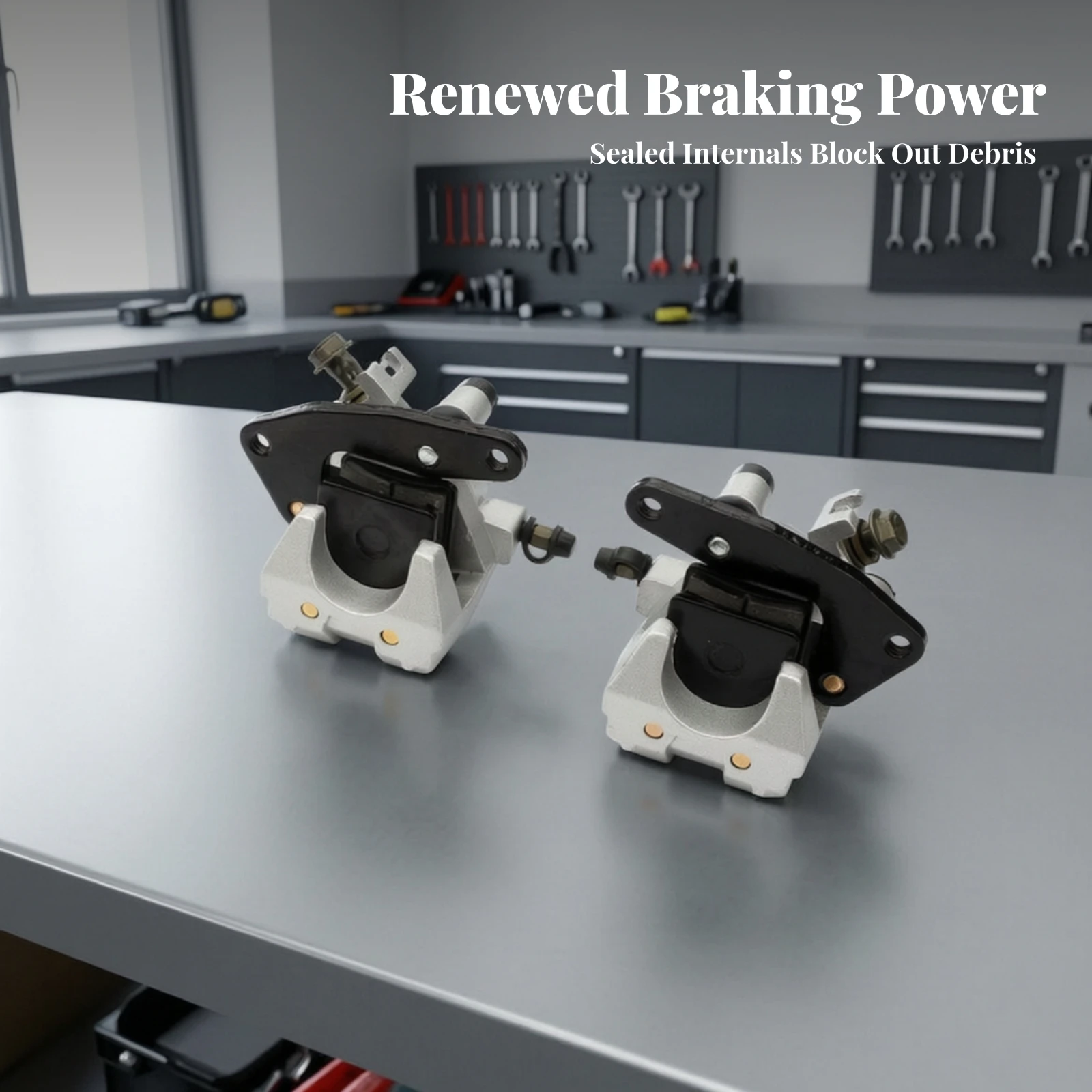2 Pieces ATV Rear Brake Calipers Longer Operation Life Rear Brake Caliper Assemblies Parts OEM Specifications for Mechanics