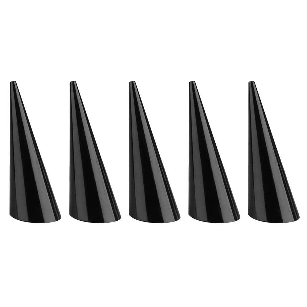 

5pcs Plastic Stand Acrylic Cone Holder Smooth Base Jewelry Retail Craft Display Easy Ring Size Display Holder