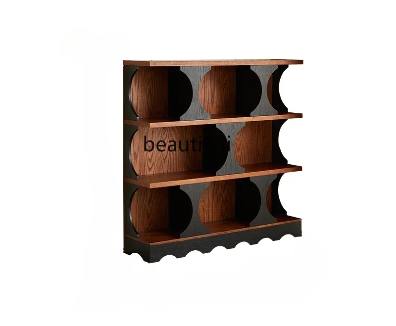 

HSolid wood bookcase, locker, bookshelf integrated against the wall, bookshelf, living room shelf display cabinet