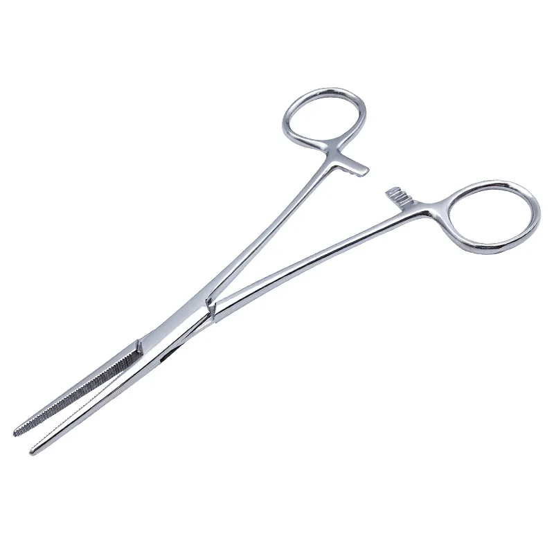 14/16/18/20cm Stainless Steel Hemostatic Forceps Fishing Hook Extractor Needle Holding Straight/elbow Plucking Tip Size Tweezers