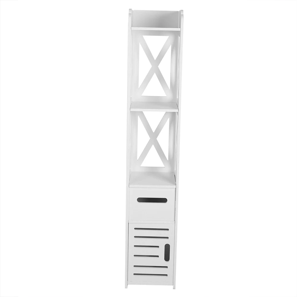 2X White Wooden Bathroom Cabinet Shelf Cupboard Bathroom Storage Rack Bathroom Cabinet Bathroom Cupboard Bathroom Storage Rack