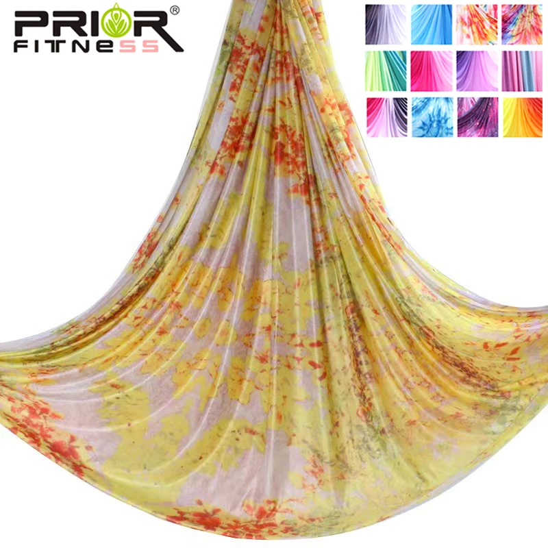 9m Aerial Yoga Hammock Aerial silks Ombre Gradient Color Yoga Fitness Stretch Belt For GYM Indoor Yoga Studio