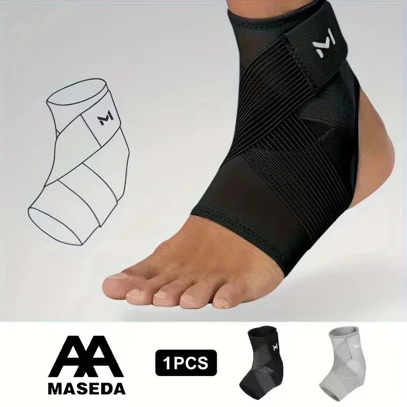 Adjustable Ankle Brace with Straps,Compression Ankle Support Sleeve for Men Women,Breathable Ankle Stabilizer with Secure Fit