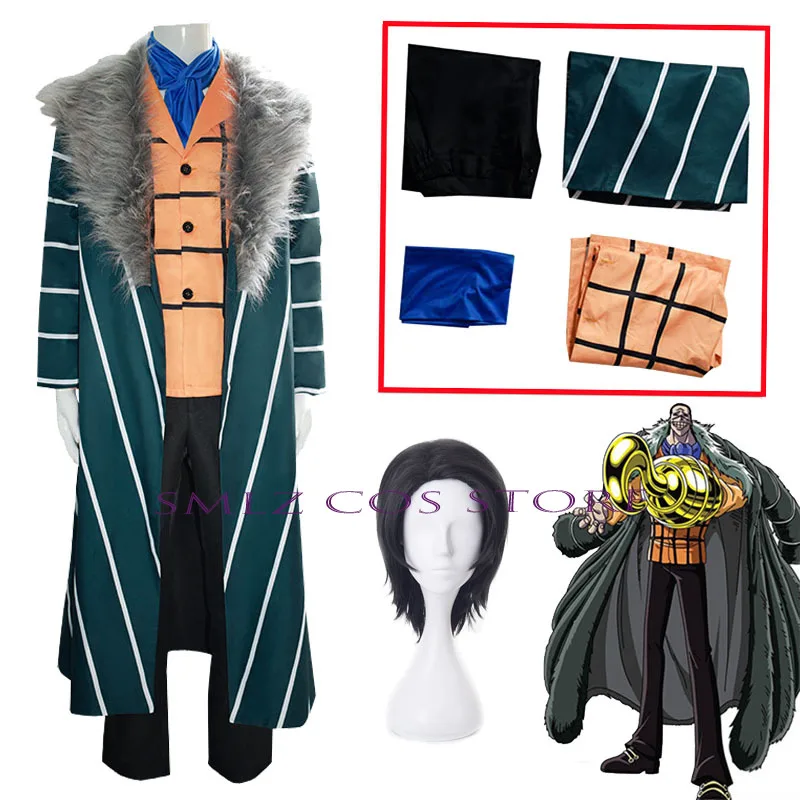 GenerCrocodile Anime Cosplay Costume pour hommes et femmes, uniforme de perruque, tenue de fête d'Halloween trempée Everak, M. 0